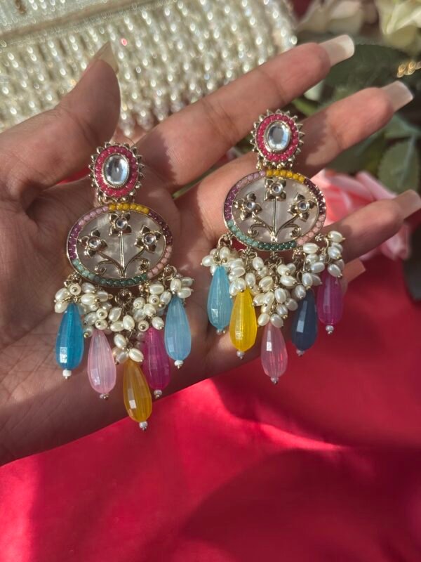 Nilima Marble Earrings - Multi