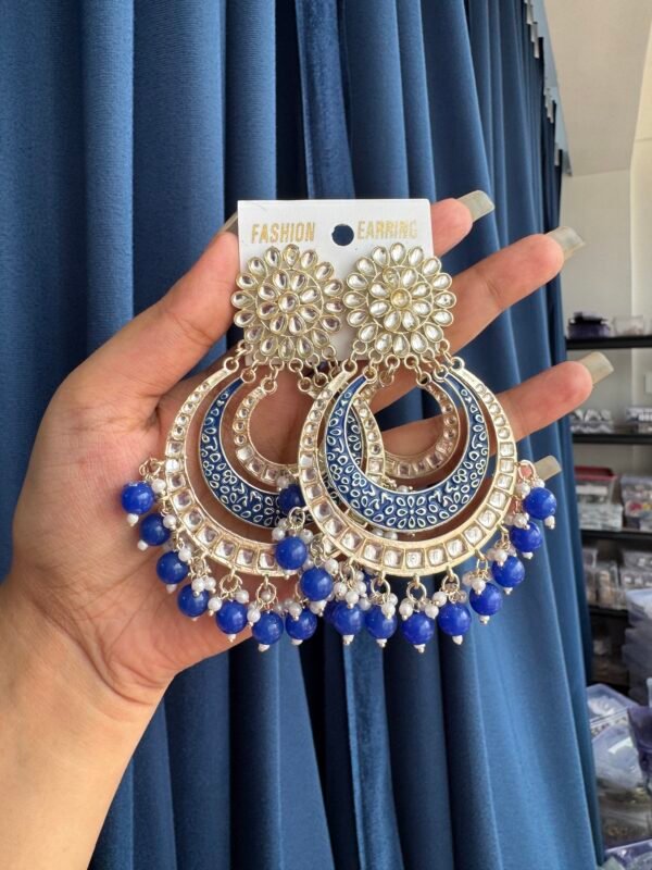 Dark Blue Chandbali
