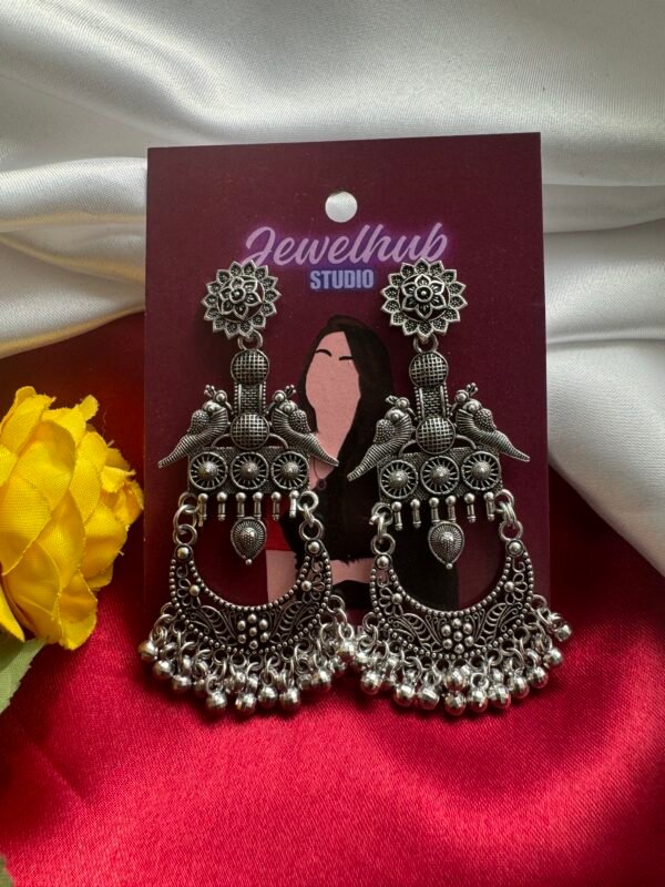 Bird Oxidised Earrings