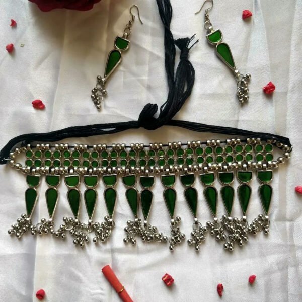 Afghani Enamel Set - Green